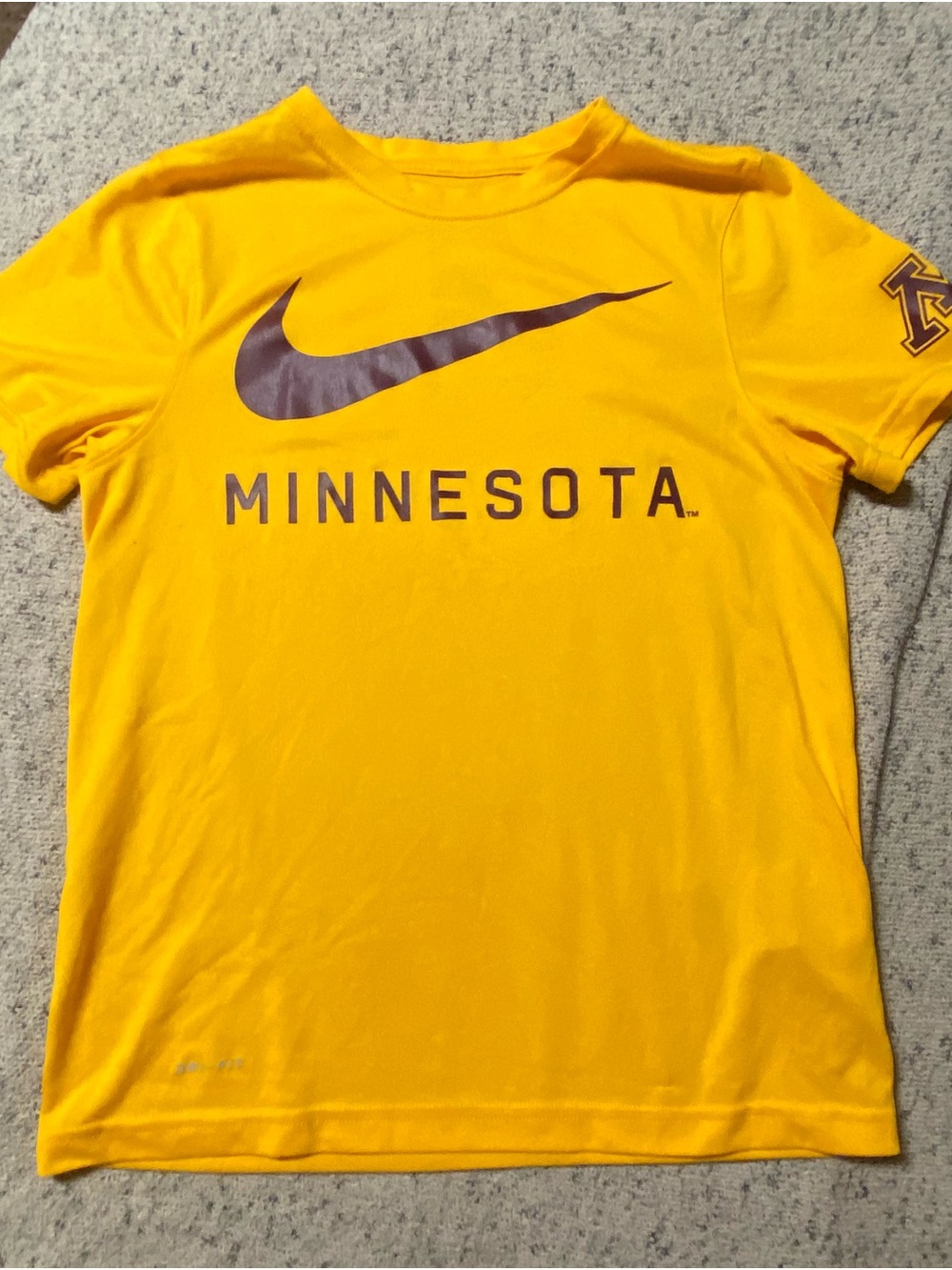 Nike Gold/Maroon Minnesota Short Sleeve Tee